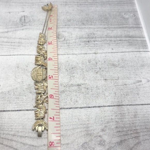 Vintage Noah's Ark Religious Slider Charm Bracelet Statement. - Picture 4 of 4